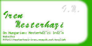 iren mesterhazi business card